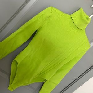 adidas x IVY PARK Green Rib Turtleneck Bodysuit